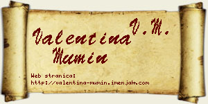 Valentina Mumin vizit kartica